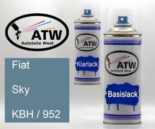 Fiat, Sky, KBH / 952: 400ml Sprühdose + 400ml Klarlack - Set, von ATW Autoteile West.